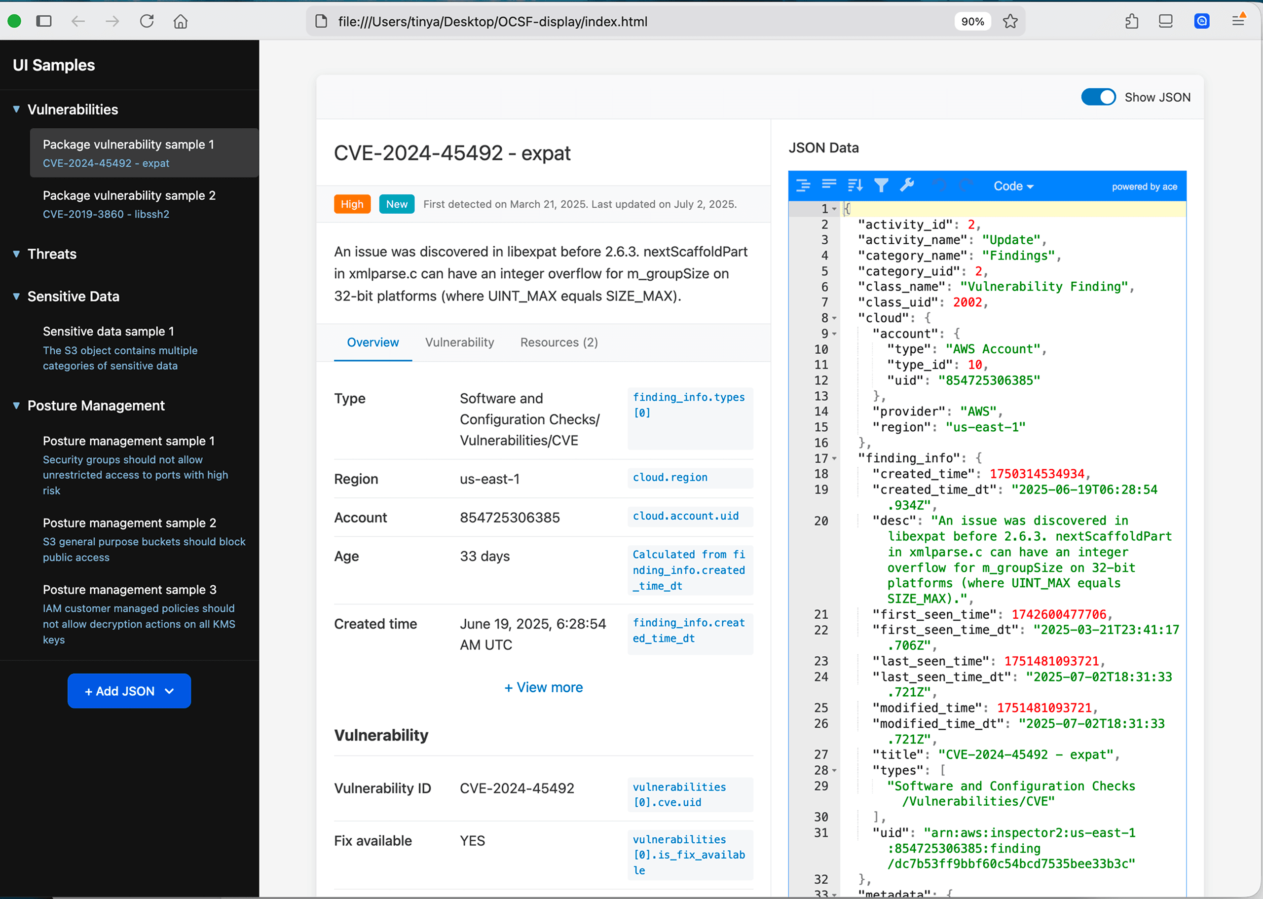 Schema adaptive UI generation app