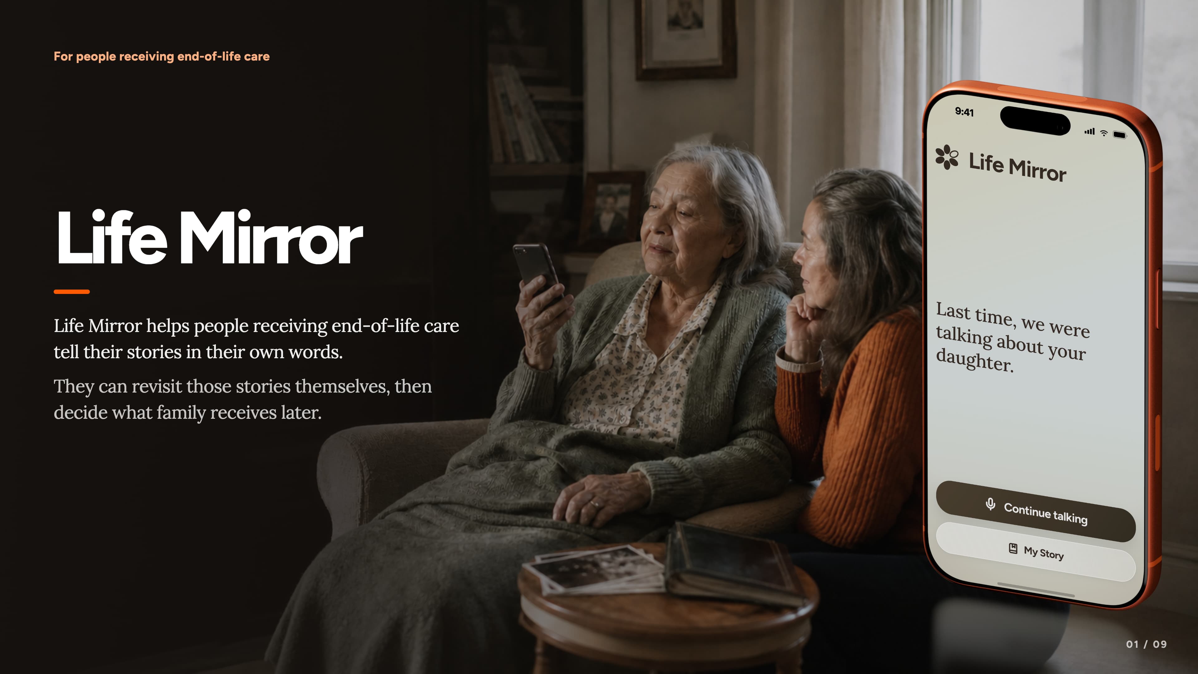 Life Mirror, remembering a life in their own voice