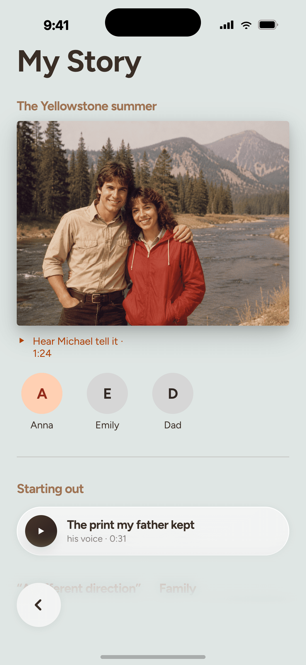 Life Mirror My Story screen