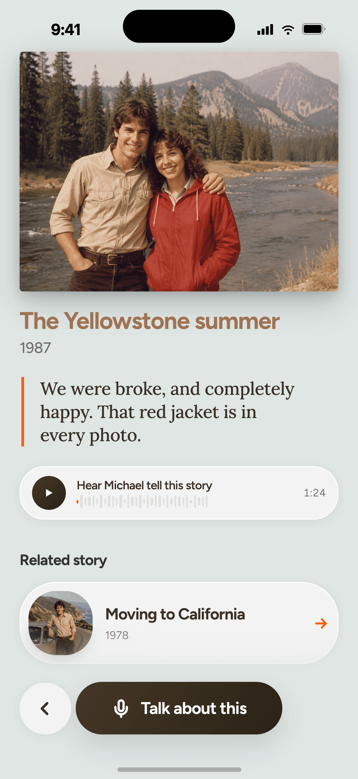 Life Mirror story detail with original recording